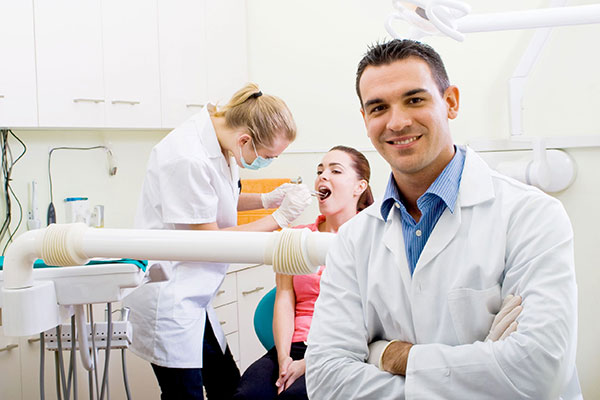 Smiling dentist